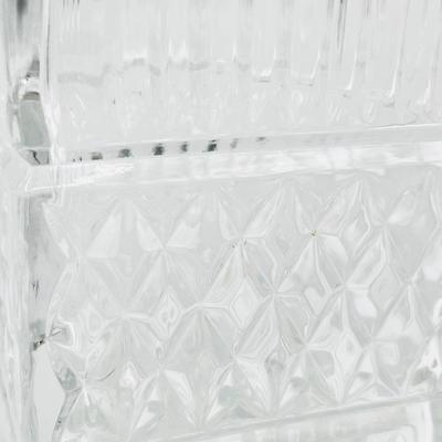 CRYSTAL CLEAR IND. ~ Criss-Cross Vertical Cut ~ Four (4) Piece Set