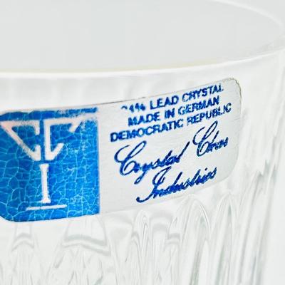 CRYSTAL CLEAR IND. ~ Criss-Cross Vertical Cut ~ Four (4) Piece Set