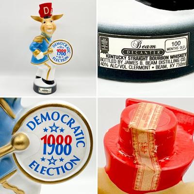 JIM BEAM ~ 1988 Republican & Democratic Decanters