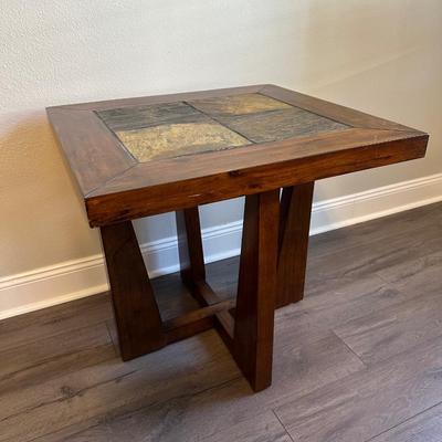 Wood & Tile End Table