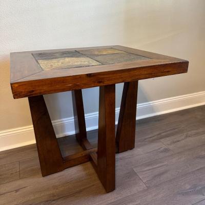 Wood & Tile End Table