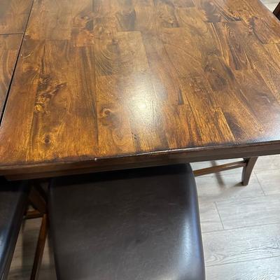 A-America Dining Table W/ Butterfly Leaf & (8) Chairs
