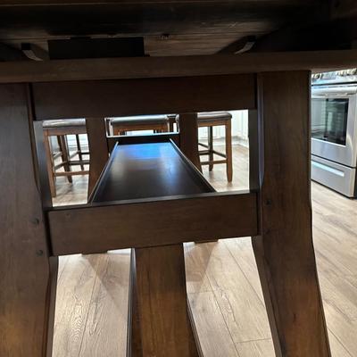 A-America Dining Table W/ Butterfly Leaf & (8) Chairs