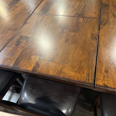 A-America Dining Table W/ Butterfly Leaf & (8) Chairs
