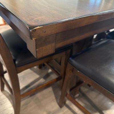 A-America Dining Table W/ Butterfly Leaf & (8) Chairs
