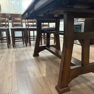 A-America Dining Table W/ Butterfly Leaf & (8) Chairs