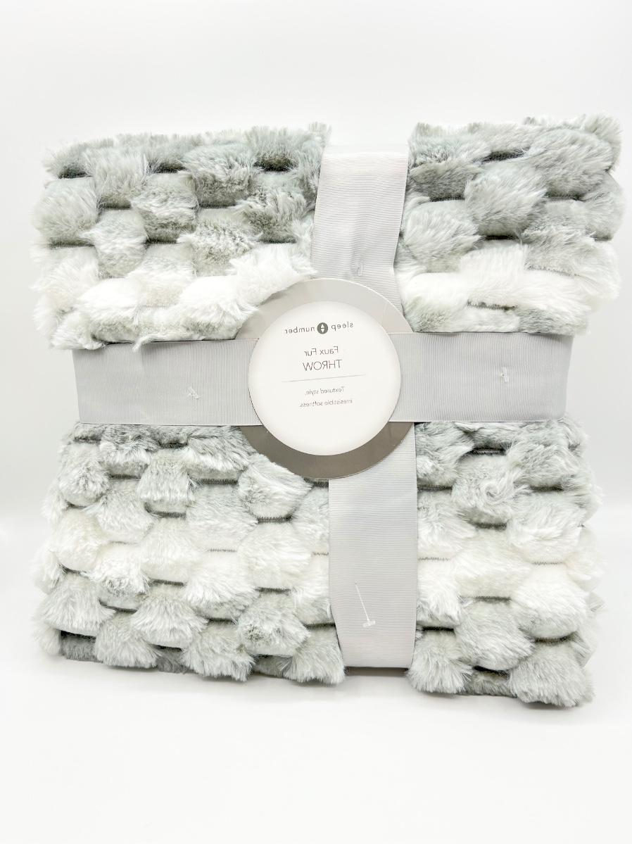 Sleep number faux fur throw sale