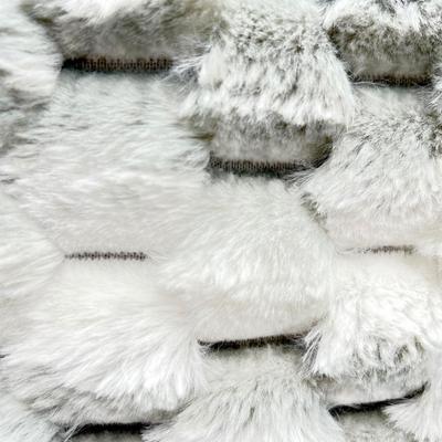 SLEEP NUMBER ~ Textured Faux Fur Throw ~50" x 70" ~ Gray Ombre