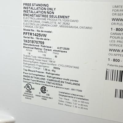 FRIGIDAIRE ~ 2020 Refrigerator