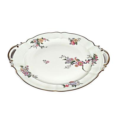 Bernardaud Limoges Closed Handled Porcelain Cake Plate
