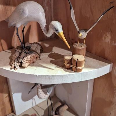 Great Collection of Hand Carved Wooden Bird Statuettes