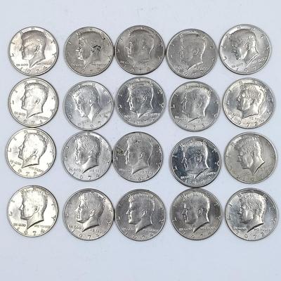 LOT 12: Set of 54 Kennedy Half Dollars 1971 - 1989