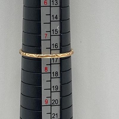 LOT 63J: Gold Double Band Ornate Rings - 18K., Tw 1.49g, Sz 7.5