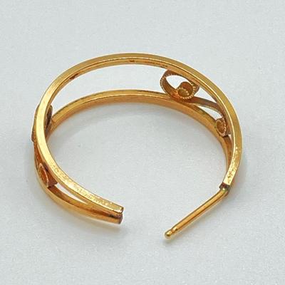 LOT 73J: Collection of 14K and 10K Gold Jewelry - Initial Ring Sz 5, Bracelet 7