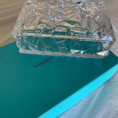 Tiffany Crystal Jewelry Box In Original Box