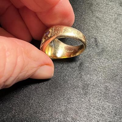 14K Gold and Diamond Masonic Ring 1949