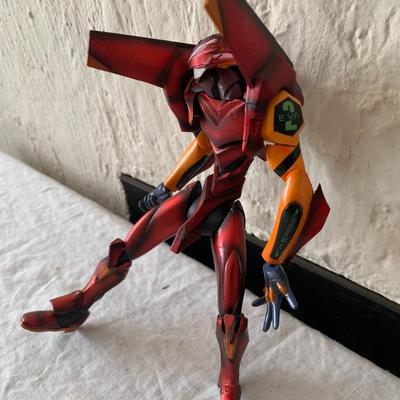 RED EVA Unit 02 Neon Genesis Evangelion Kaiyodo Action Figure 7"