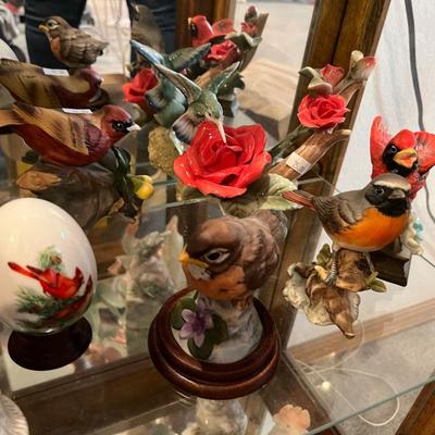 Red bird figurines
