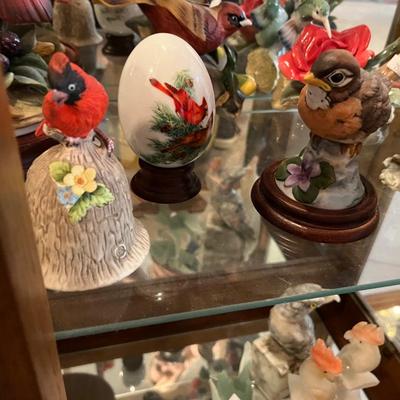Red bird figurines