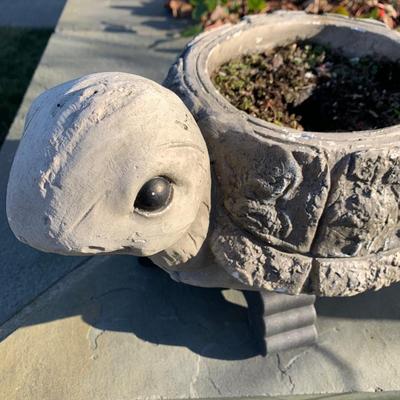 PAIR Garden Turtle Planters On Stands