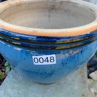 Blue Glaze Planter