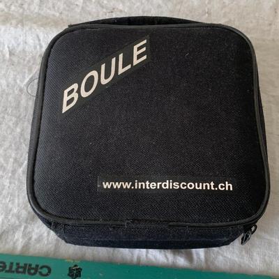 Chrome Boule game balls set with carry case