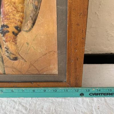 Hunting trophy partridge bird pheasants bas relief hand paint panel