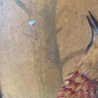 Hunting trophy partridge bird pheasants bas relief hand paint panel