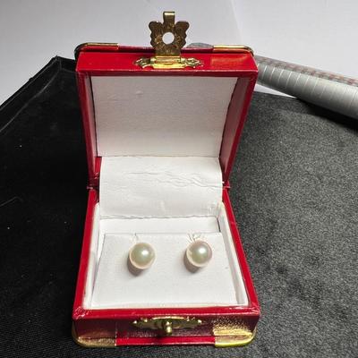 14 K and Pearl Earrings
