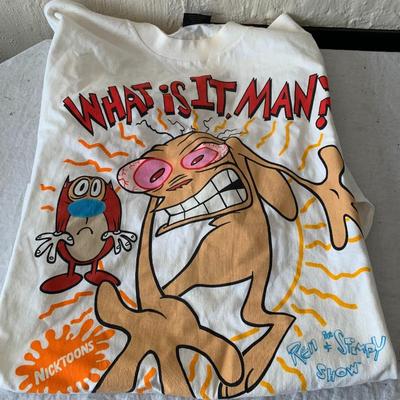 Vintage Changes Ren & Stimpy What Is It Man Nicktoons Shirt XL