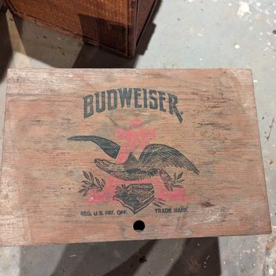 Vintage Budweiser Wooden Box