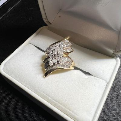 10K Gold with Baguettes