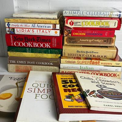 U1051 Large Cookbook Lot , Julia Childs, Emily Post, Italian Food , Stews, Soups