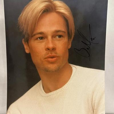 Brad Pitt Head Shot 8X10 Signed Picture COA