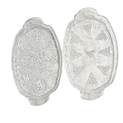 2 Vintage Anchor Hocking Snack Trays