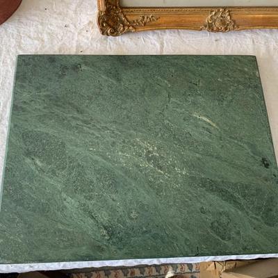 Green marble pastry board