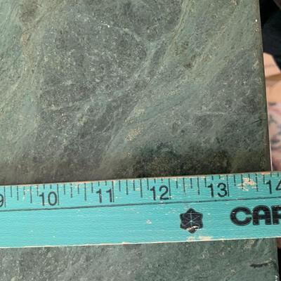 Green marble pastry board