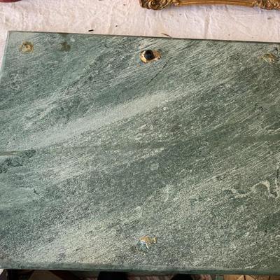 Green marble pastry board