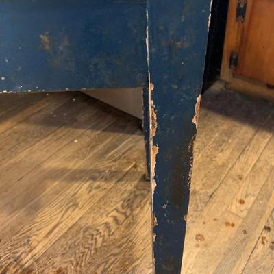 Antique Enamel Top Table
