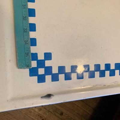 Antique Enamel Top Table