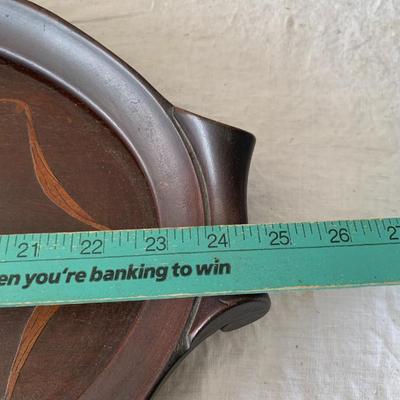 vintage inlaid wood tray 13" x 24"