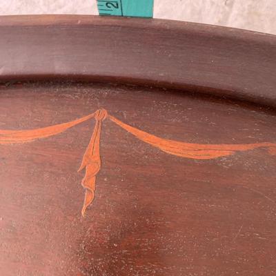 vintage inlaid wood tray 13" x 24"