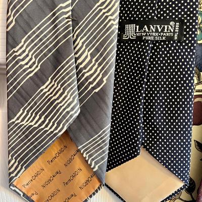 11 Designer Vintage Ties - Lanvin, Pierre Cardin, Harve Bernard + More