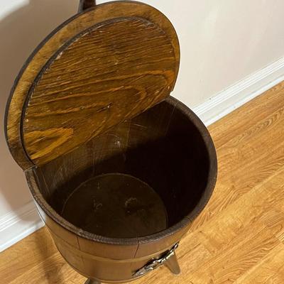 Solid Wood Bucket Floor Lamp