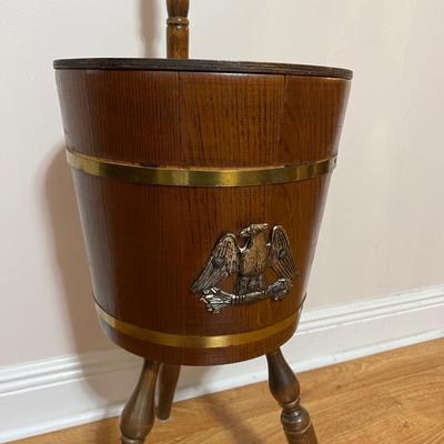Solid Wood Bucket Floor Lamp