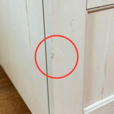 SAUDER ~ Distressed Rolling Wooden Filing Cabinet