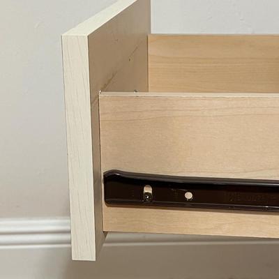 SAUDER ~ Distressed Rolling Wooden Filing Cabinet