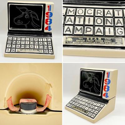 JIM BEAM ~ Pair (2) ~ 1984 Republican & Democratic Decanters