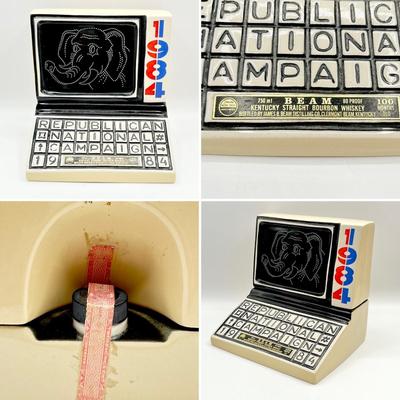 JIM BEAM ~ Pair (2) ~ 1984 Republican & Democratic Decanters