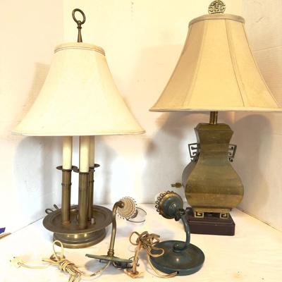 U893 Vintage Brass Lamp Lot